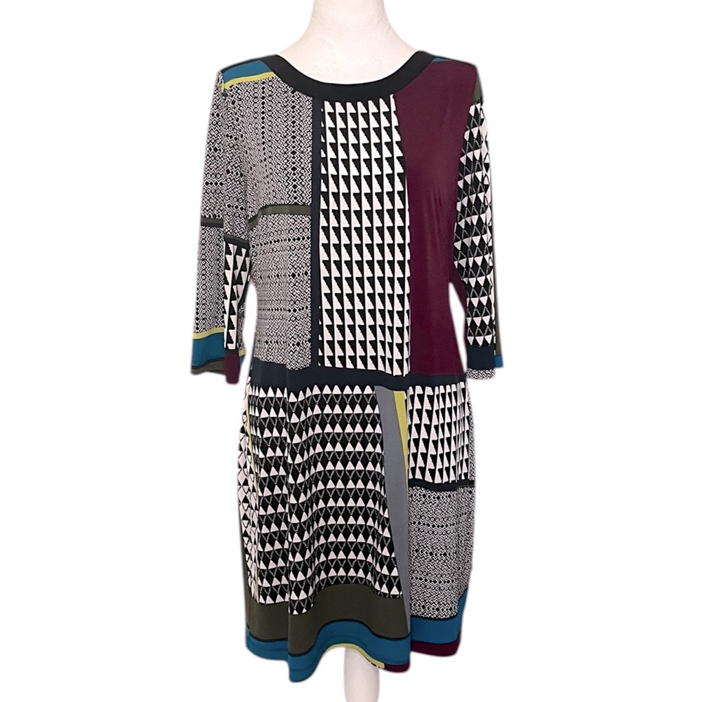 J. Taylor Geometric Patterned Dress